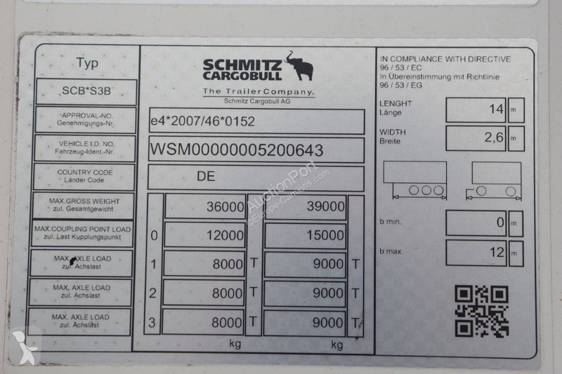 Semirremolque Schmitz Cargobull SCB*S3B