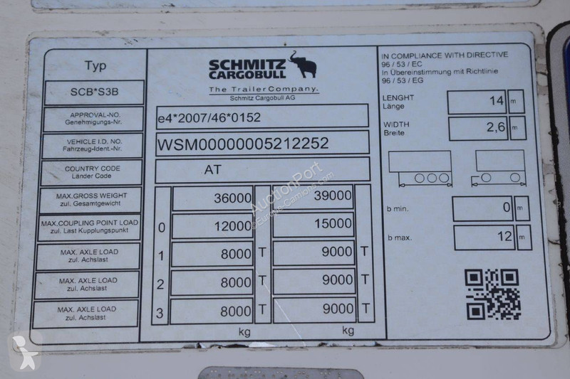 Semirimorchio Schmitz Cargobull SCB*S3B
