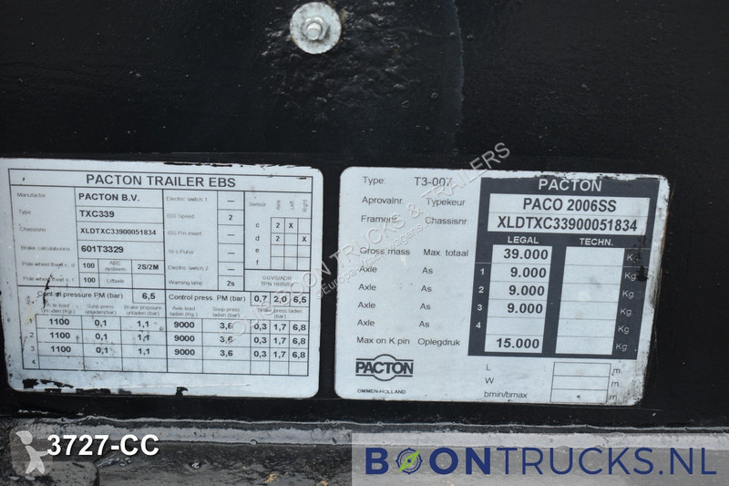 Semitrailer Pacton T3-007 | 2x20-40-45ft HC *...