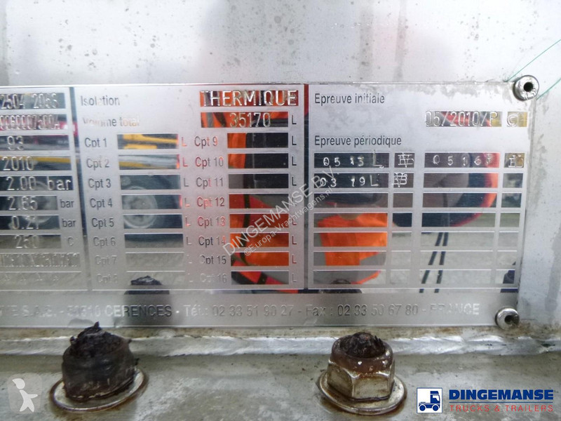 نصف مقطورة Maisonneuve Bitumen tank inox 35 m3...