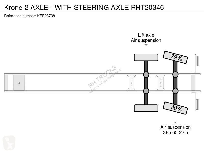 نصف مقطورة Krone 2 AXLE - WITH STEERING AXLE