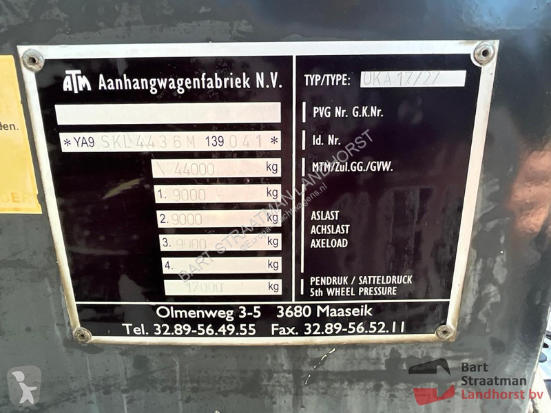 Semirremolque ATM OKA 17/27 3 assige oplegger...