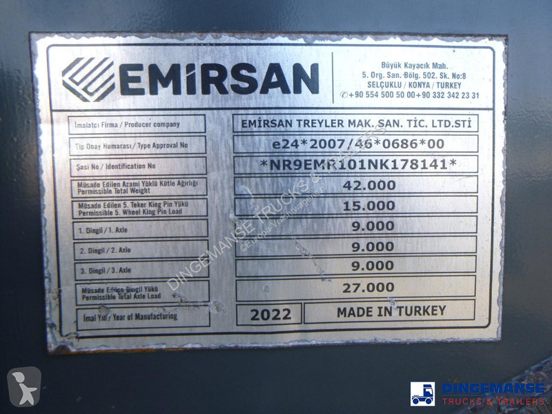 Semiremorca Emirsan Tipper trailer steel 46 m3