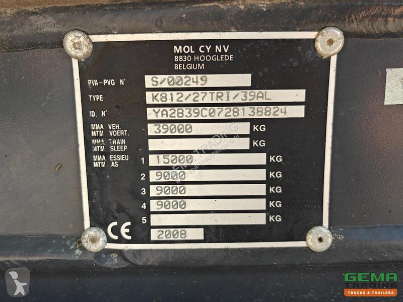 Полуприцеп MOL K812.27TRI 48m³ Hardox Tipper -...