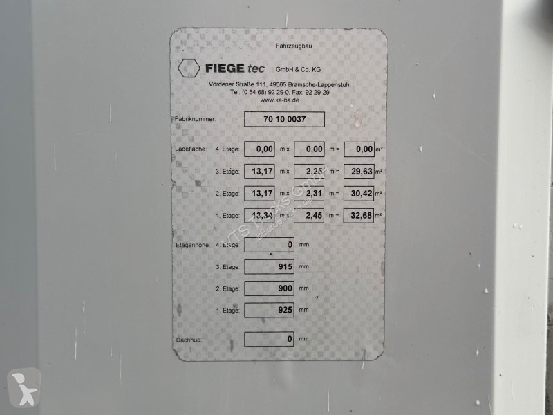 نصف مقطورة  KaBa 3.Stock /Hubdach/TRIDEC/Tränke