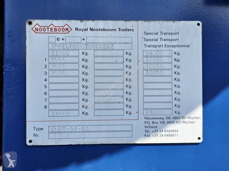 Semiremorca Nooteboom EURO-54-03 / REMOVABLE...