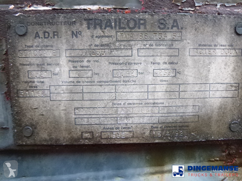 Semitrailer Trailor Heavy oil / bitumen tank...