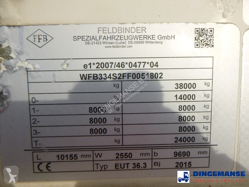 Semi reboque Feldbinder Powder tank alu 36 m3 /...