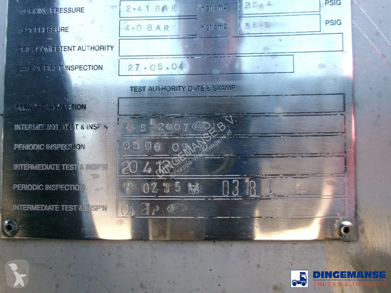 Semi reboque Clayton Bitumen tank inox 33 m3 /...