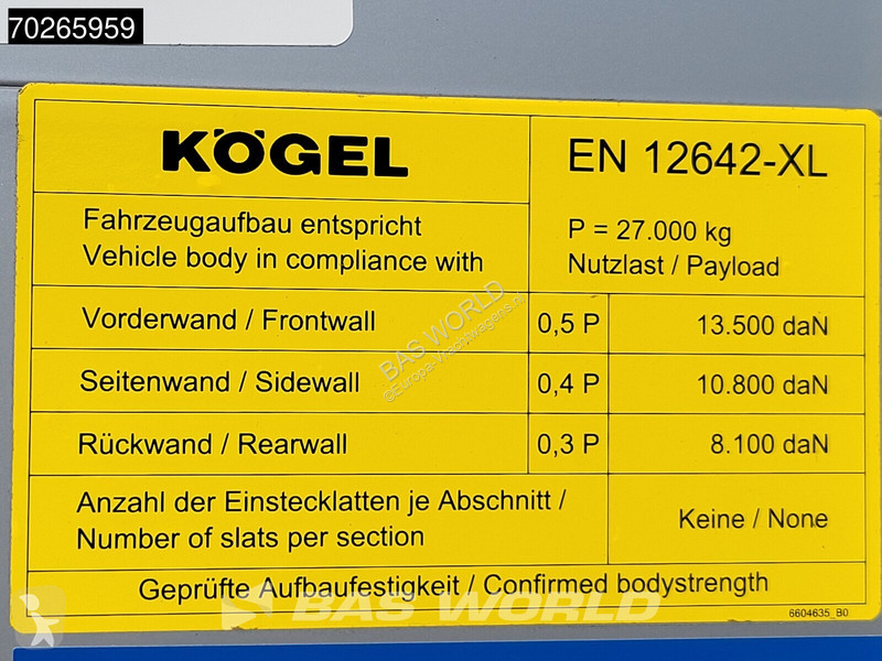 Sættevogn Kögel S24-1 MEGA Hubdach Liftachse...