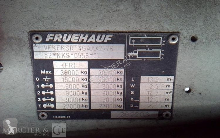 Semitrailer Fruehauf semi remorque