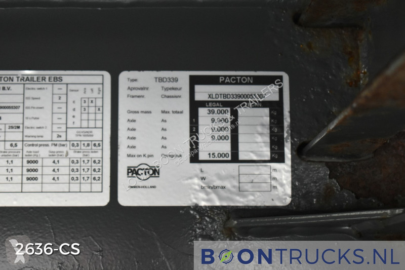 Semitrailer Pacton TBD 339 | TRIDEC STEERING *...