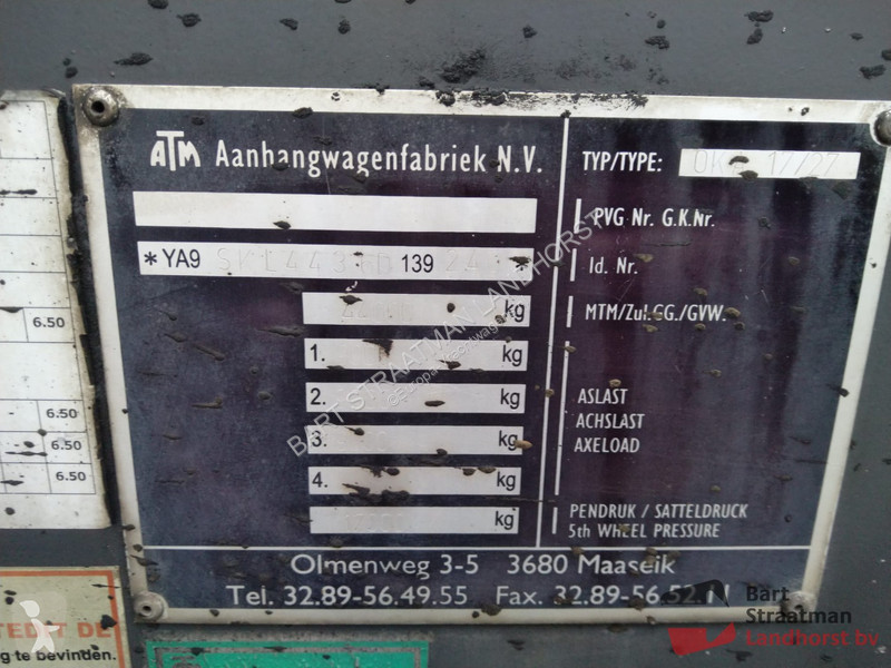 Semitrailer ATM OKA 17/27 3 Assen geïsoleerde...