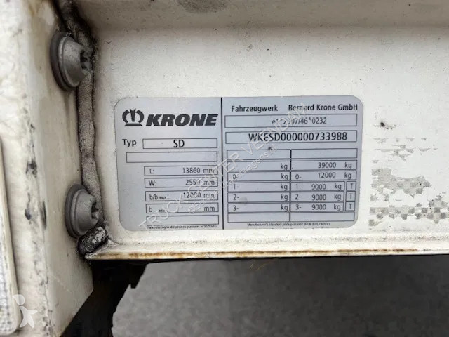 Semi reboque Krone Volume 3 axle curtainslider...
