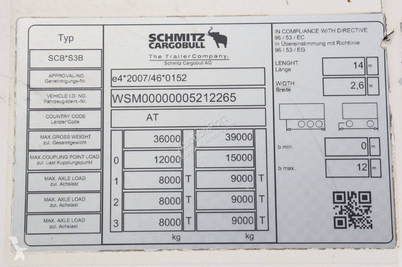 Semirremolque Schmitz Cargobull SCB*S3B