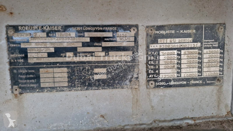 نصف مقطورة Kaiser Robuste KA nr. CS-905-GW
