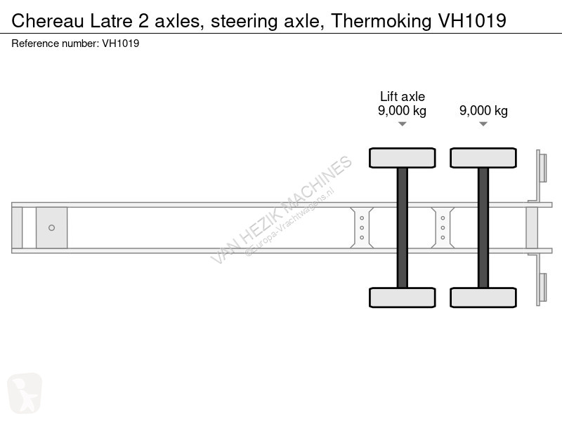 نصف مقطورة Chereau Latre 2 axles, steering...