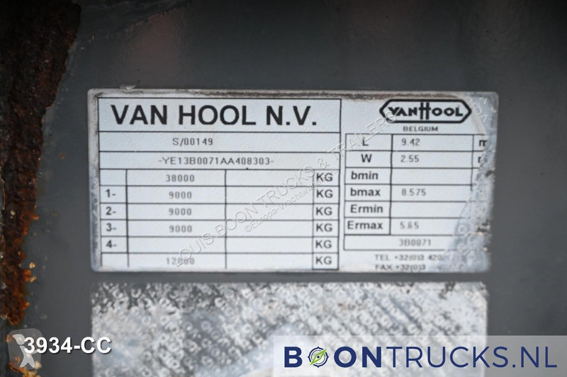 نصف مقطورة Van Hool 3B0071 TANK CHASSIS |...