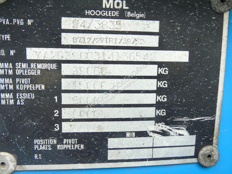 نصف مقطورة MOL DIEPLADER ramps + 3x axle +...