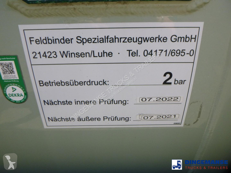 Semi remorque Feldbinder Powder tank alu 60 m3...