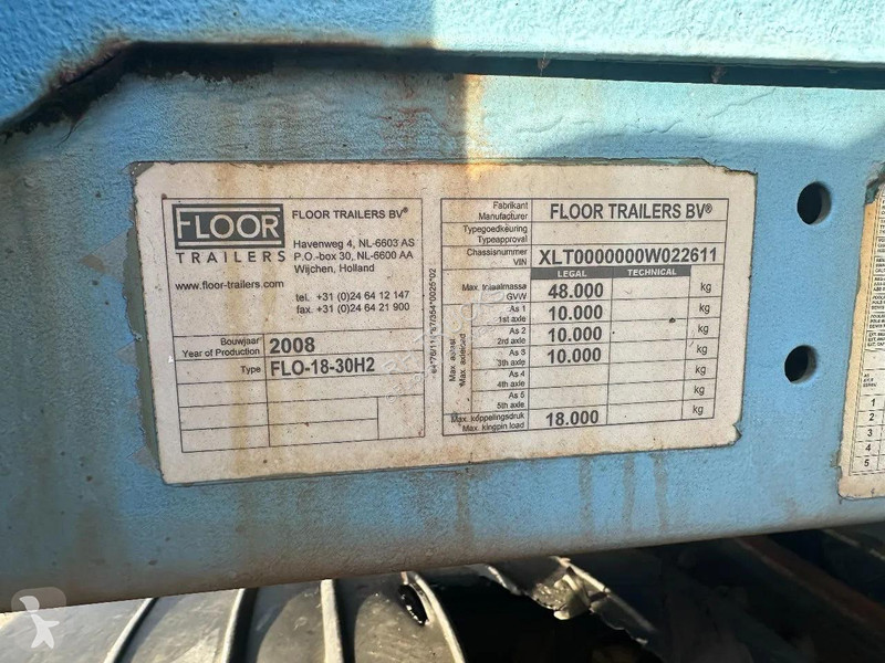 نصف مقطورة Floor FLO-18-30H2 HIAB Roller 165-F3...