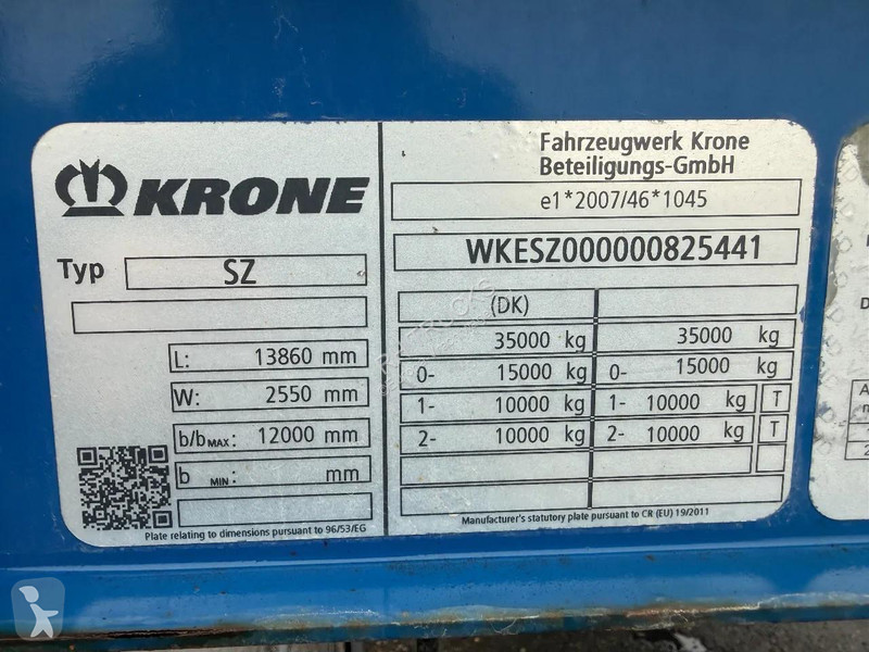 نصف مقطورة Krone 2 AXLE - WITH STEERING AXLE
