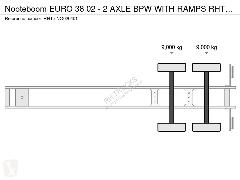 Semirimorchio Nooteboom EURO 38 02 - 2 AXLE BPW...