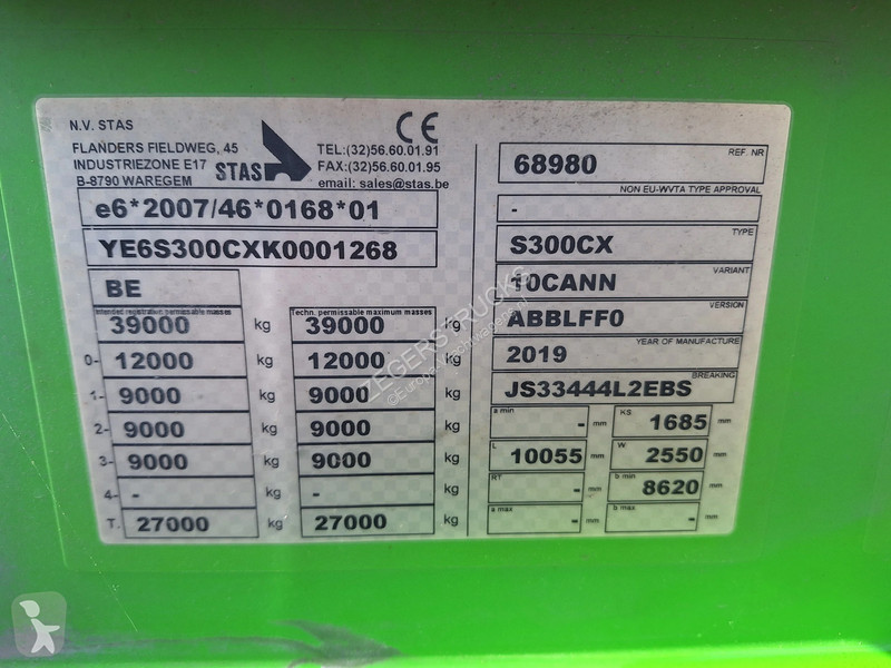 نصف مقطورة Stas S300CX 30 cub
