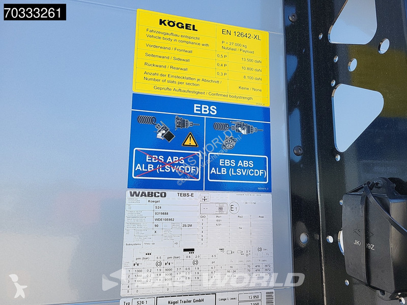 نصف مقطورة Kögel S24-1 MEGA Hefdak Schuifdak...