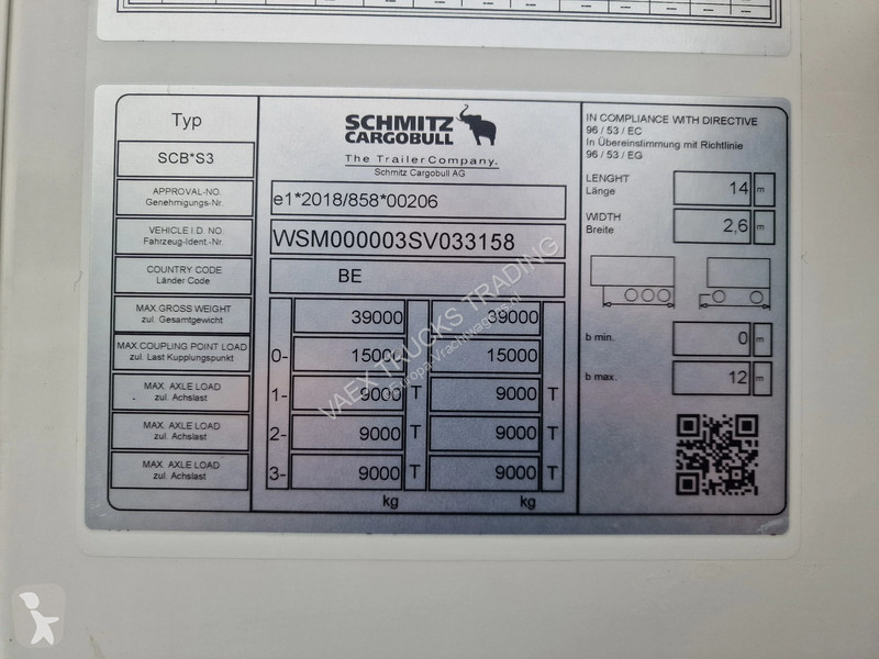 نصف مقطورة Schmitz Cargobull SCB*S3 Carrier...