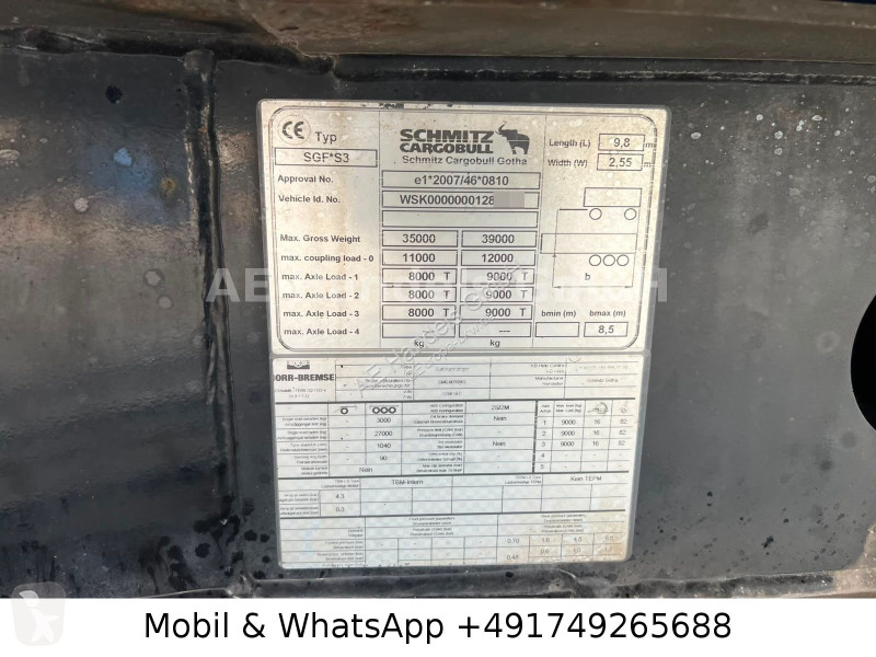 Semi remorque Schmitz Cargobull SGF S3 43m3 Alu...