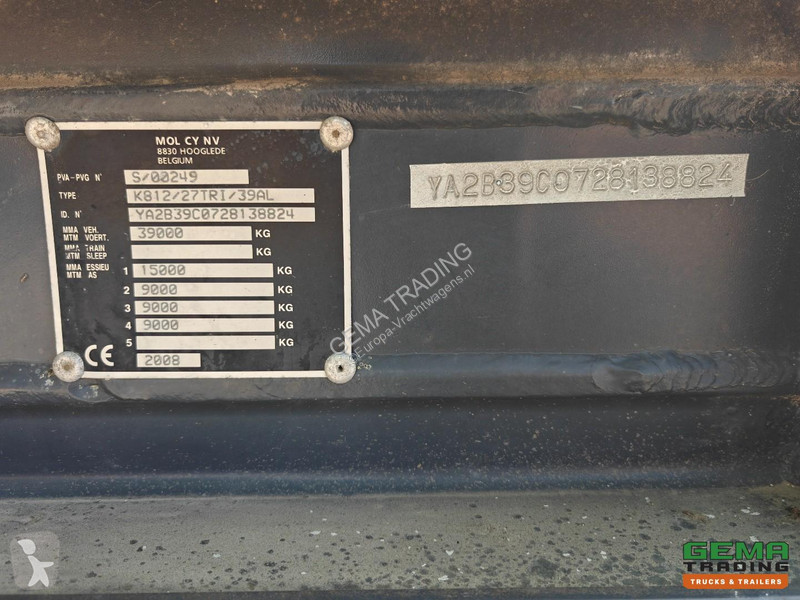 Полуприцеп MOL K812.27TRI 48m³ Hardox Tipper -...