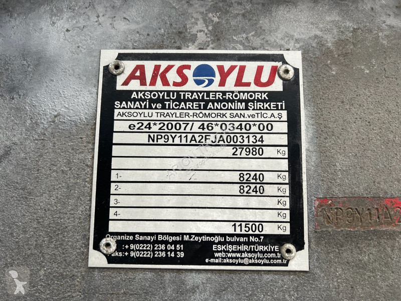 نصف مقطورة Aksoylu YR2 VDI2700/13,65