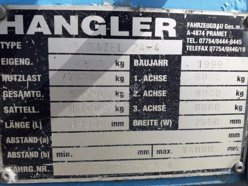 Полуремарке  NACZEPA PLATFORMA HANGLER