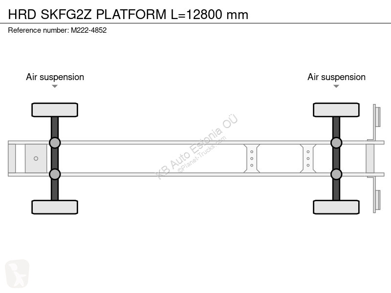 Semitrailer HRD SKFG2Z PLATFORM L=12800 mm