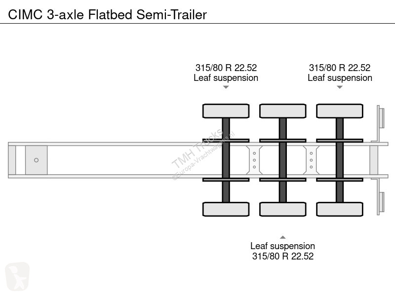 Semiremorca Cimc 3-axle Flatbed Semi-Trailer