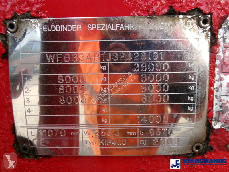 Semi reboque Feldbinder Powder tank alu 41 m3...