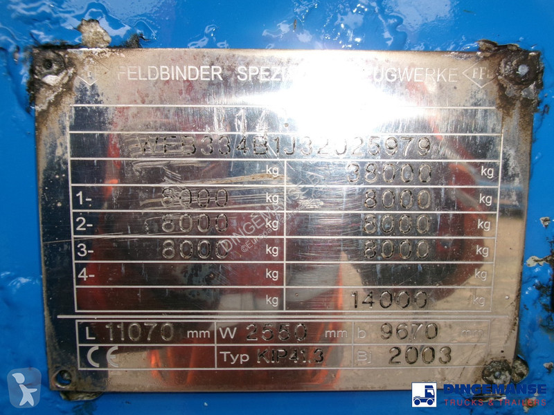Semiremorca Feldbinder Powder tank alu 41 m3...