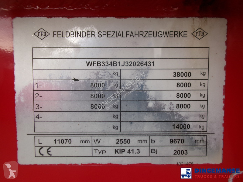 Semiremorca Feldbinder Powder tank alu 41 m3...