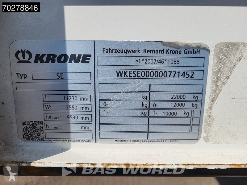 Semitrailer Krone SE City Steering Axle...