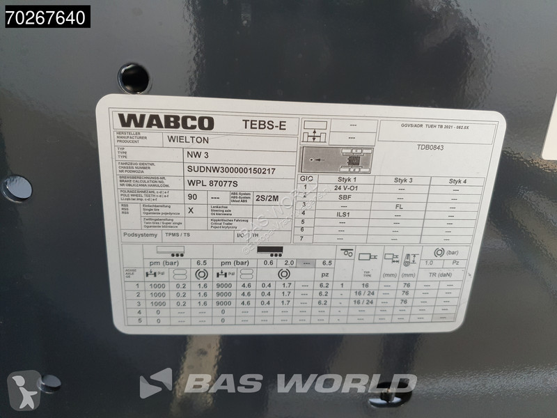 Semirimorchio Wielton NW-3 NEW 55m3 Liftachse...