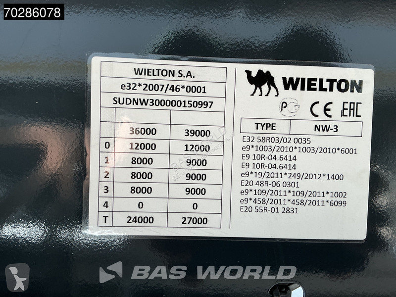 نصف مقطورة Wielton NW-3 NEW Liftachse 55m3 ALU