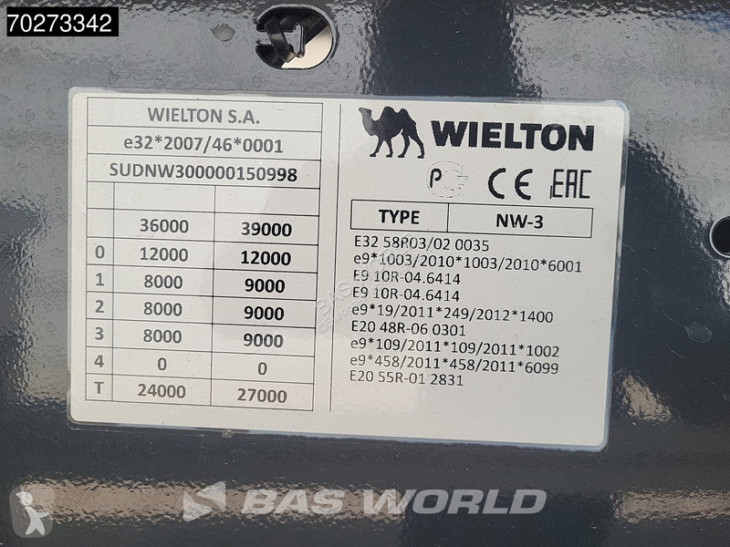 Semi reboque Wielton NW-3 NEW Liftachse 55m3 ALU