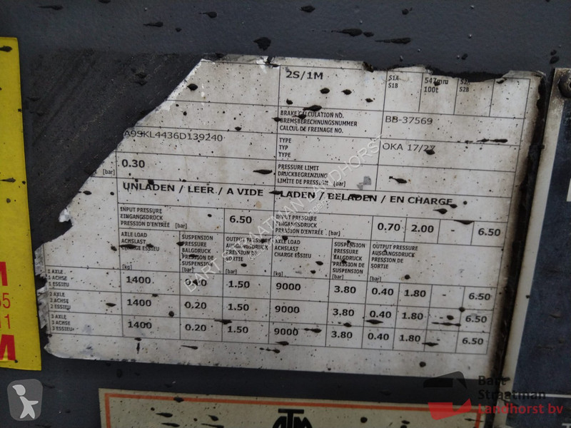 Semitrailer ATM OKA 17/27 3 Assen geïsoleerde...