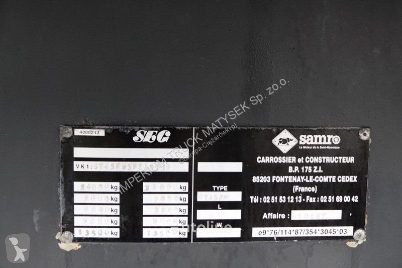 Semitrailer Samro NACZEPA PLATFORMA / MOCNA...