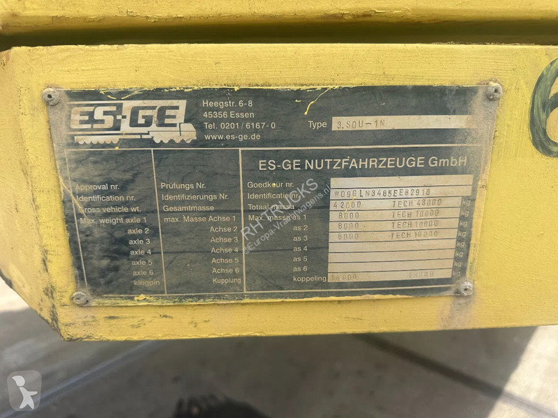 Semiremorca ES-GE 3 SOU-1N, LAST AXLE STEERING,...