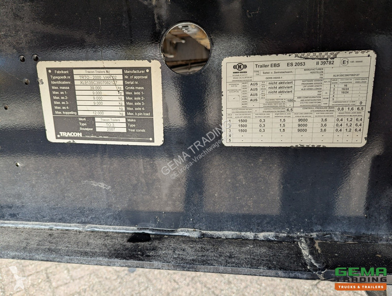 Semiremorca Tracon Uden Trailers TO 3 3-Axle...