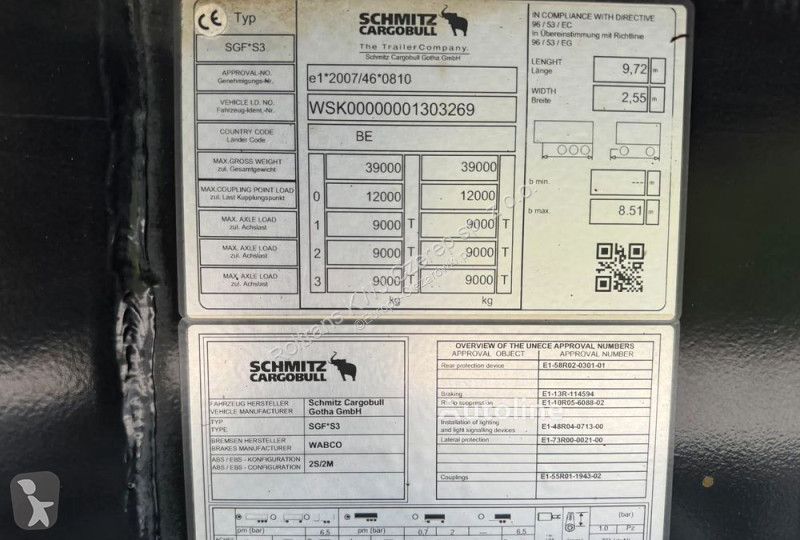 Semitrailer Schmitz Cargobull