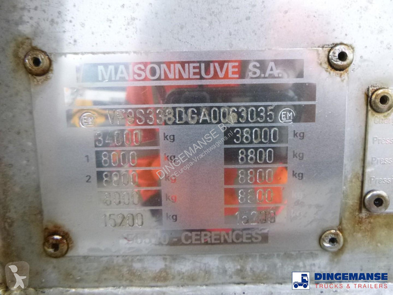 نصف مقطورة Maisonneuve Bitumen tank inox 35 m3...