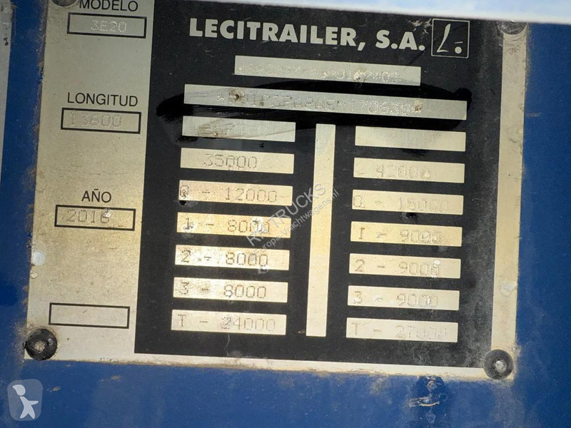 نصف مقطورة Lecitrailer 3E20 3 AXLE - SAF - DISC...
